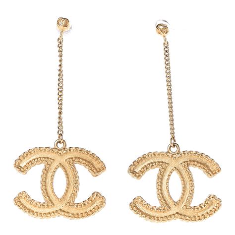 small chanel earrings|chanel double c drop earrings.